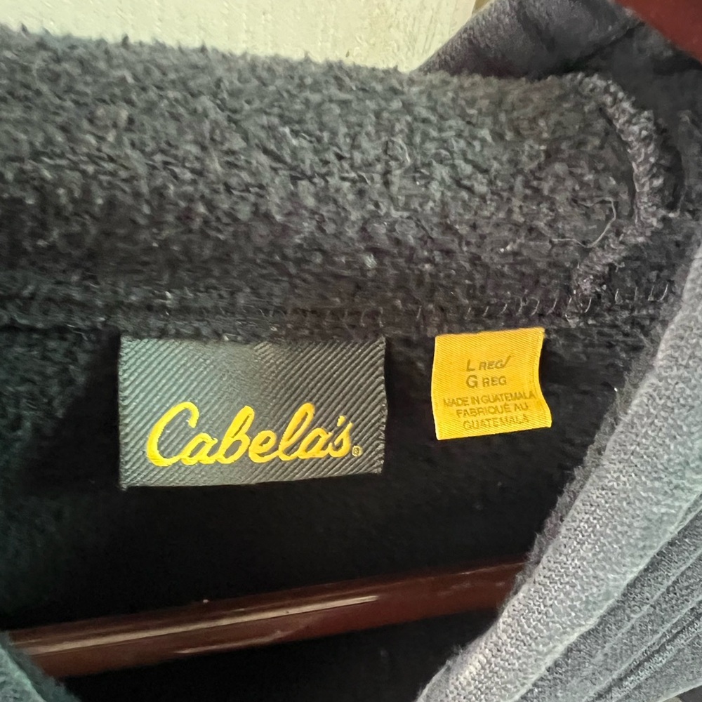 Cabela's Charcoal Hoodie with Red Logo - Picture 2 of 3